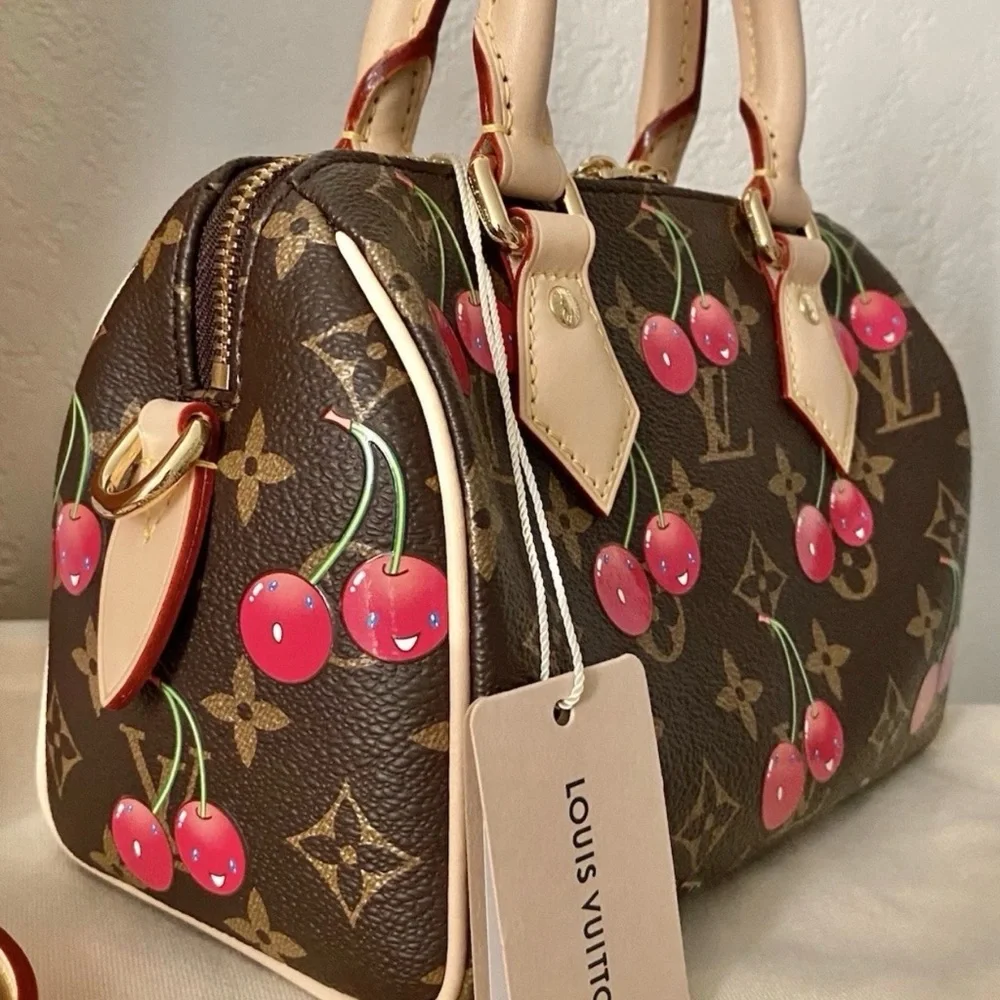 Louis Vuitton Brown and Red Cherry Speedy 25 make offer - Picture 1 of 3